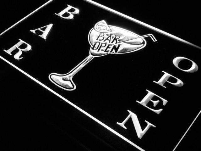 Bar Open Cocktails LED Light Sign - Way Up Gifts