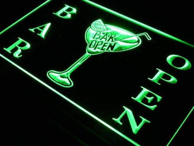 Bar Open Cocktails LED Light Sign - LED Gift Works