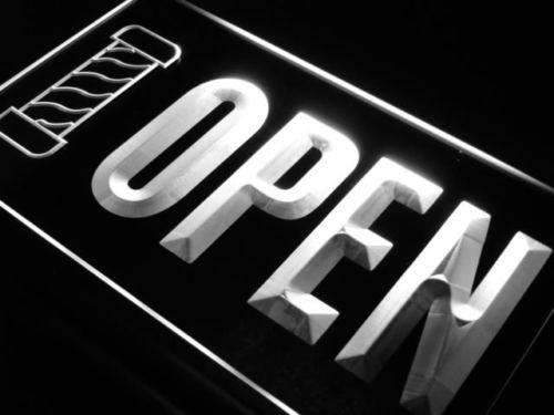 Barber Pole Open LED Light Sign - LED Gift Works