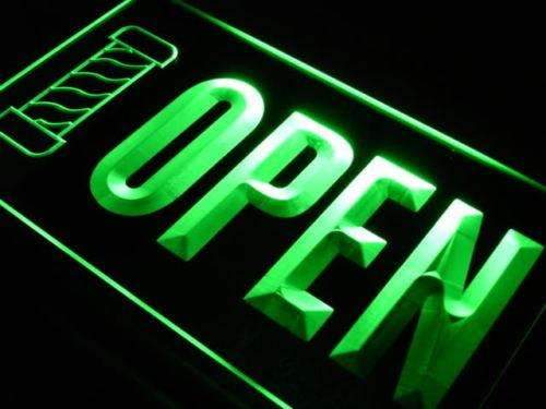 Barber Pole Open LED Light Sign - LED Gift Works