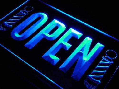 Barber Poles Open LED Light Sign - Way Up Gifts