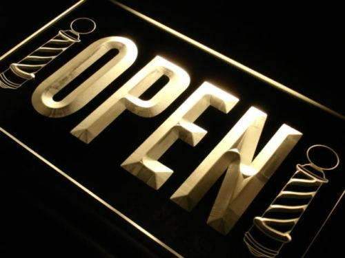 Barber Poles Open LED Light Sign - Way Up Gifts