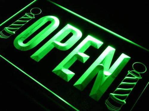 Barber Poles Open LED Light Sign - Way Up Gifts