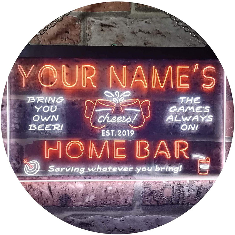 Personalized Beer Cheers Home Bar LED Light Sign - LED Gift Works