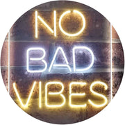 No Bad Vibes Room Display LED Light Sign - LED Gift Works