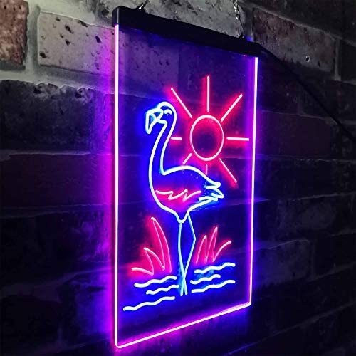 Tropical Decor Flamingo Sun LED Light Sign - Way Up Gifts