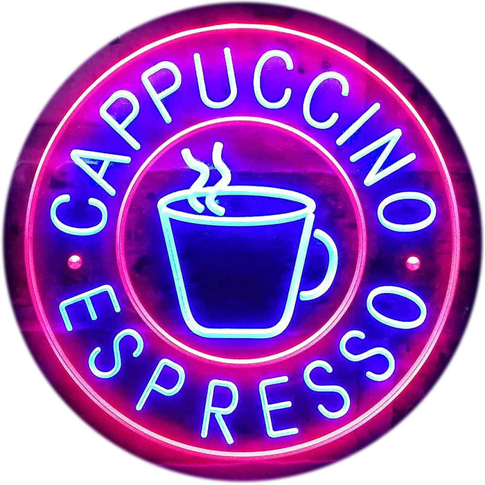 Coffee Cappuccino Espresso LED Light Sign - Way Up Gifts