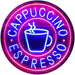 Coffee Cappuccino Espresso LED Light Sign - Way Up Gifts