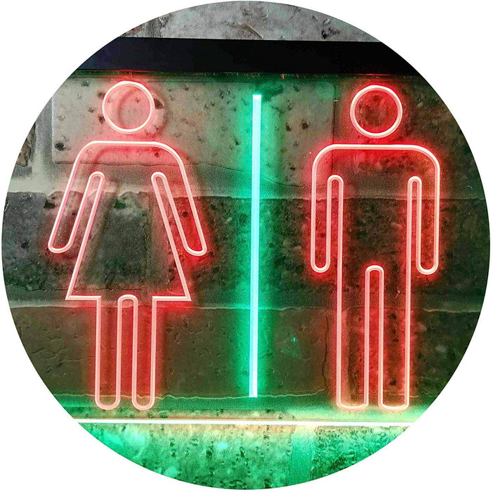 Men Women Bathroom Restroom LED Light Sign - Way Up Gifts