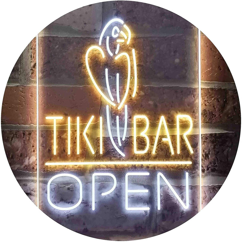 Parrot Tiki Bar Open LED Light Sign - LED Gift Works