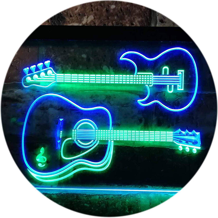 Guitars Music Instruments LED Light Sign - Way Up Gifts