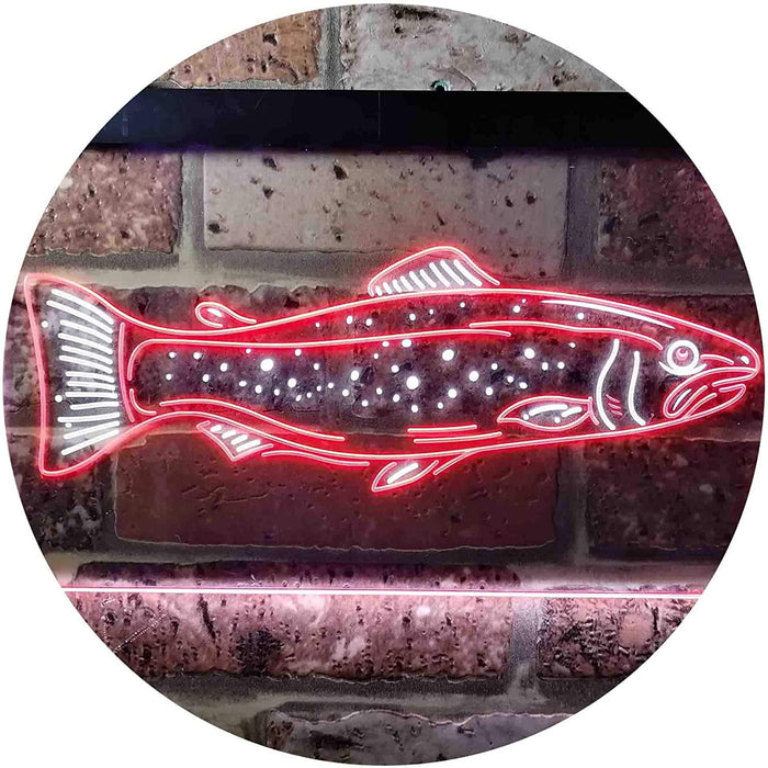Trout Fish Bait Shop Fishing LED Light Sign - Way Up Gifts
