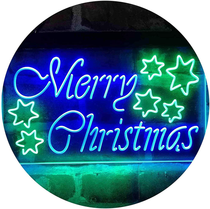 Merry Christmas Stars Decoration LED Light Sign - Way Up Gifts
