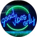 Good Vibes Only Circle LED Light Sign - Way Up Gifts