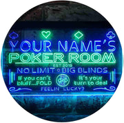 Personalized Poker Room LED Light Sign - LED Gift Works