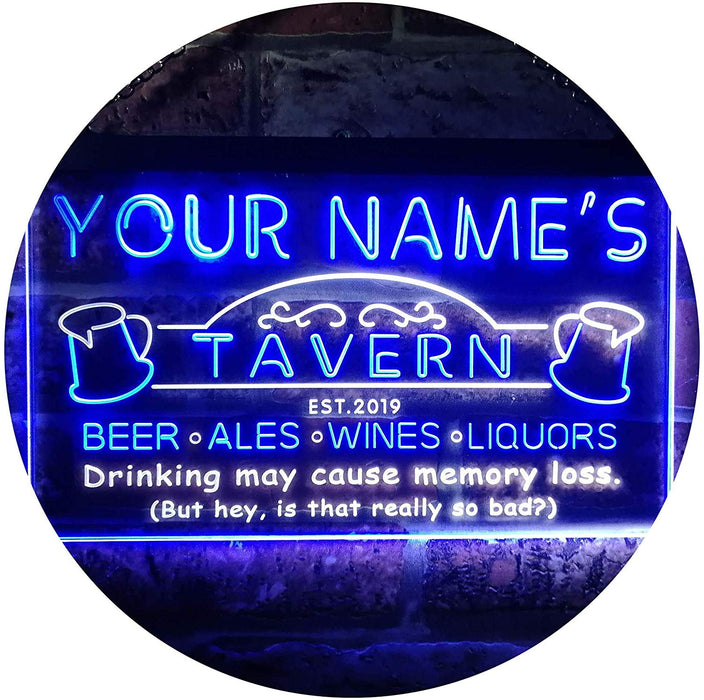 Personalized Tavern Bar LED Light Sign - Way Up Gifts