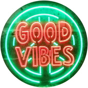 Good Vibes LED Light Sign - LED Gift Works