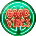 Good Vibes LED Light Sign - Way Up Gifts