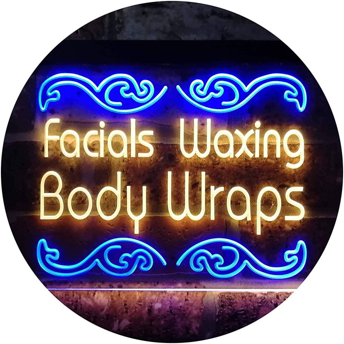 Facials Waxing Body Wraps LED Light Sign - Way Up Gifts