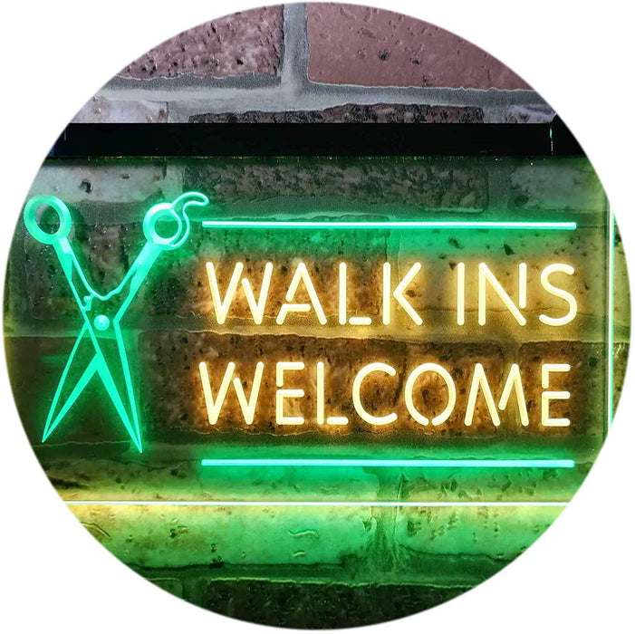Barber Salon Hair Cuts Walk Ins Welcome LED Light Sign - Way Up Gifts