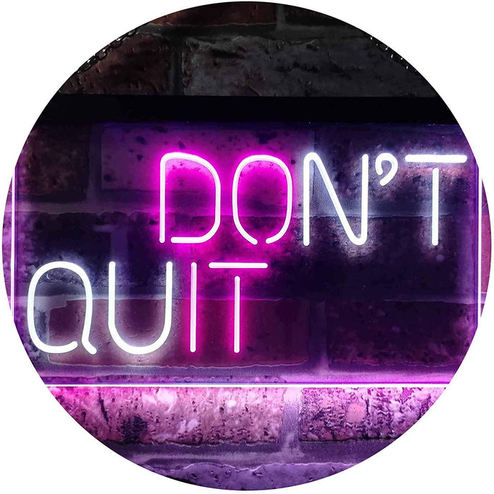 Don't Quit Do It Positive Quote Wall Decor LED Light Sign - Way Up Gifts