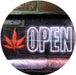 Open Medical Marijuana Leaf LED Light Sign - Way Up Gifts