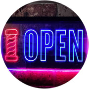 Barber Shop Pole Open LED Light Sign - LED Gift Works