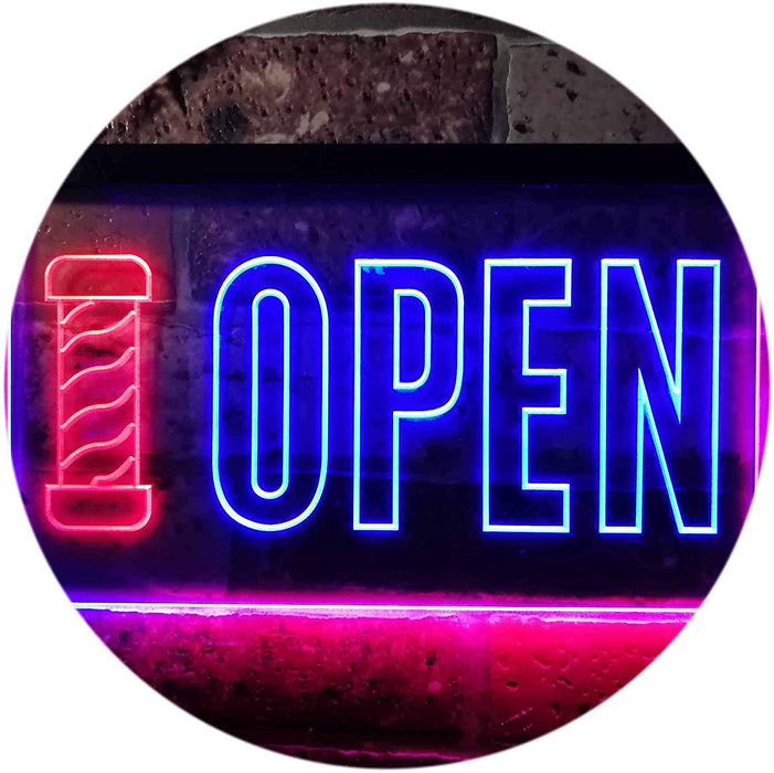 Barber Shop Pole Open LED Light Sign - Way Up Gifts