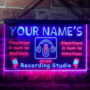 Personalized Recording Studio LED Light Sign - LED Gift Works