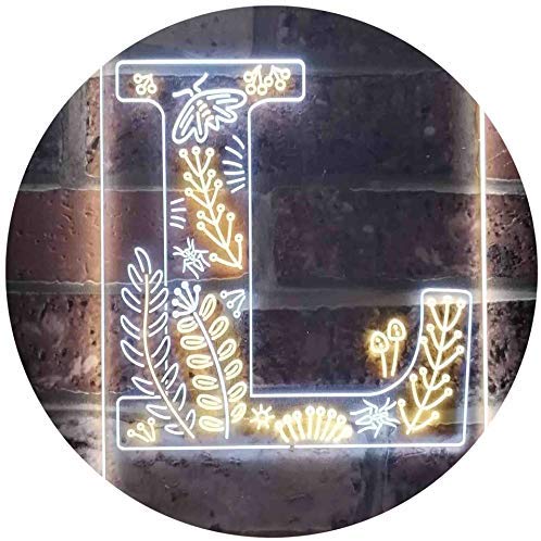 Family Name Letter L Monogram Initial LED Light Sign - Way Up Gifts