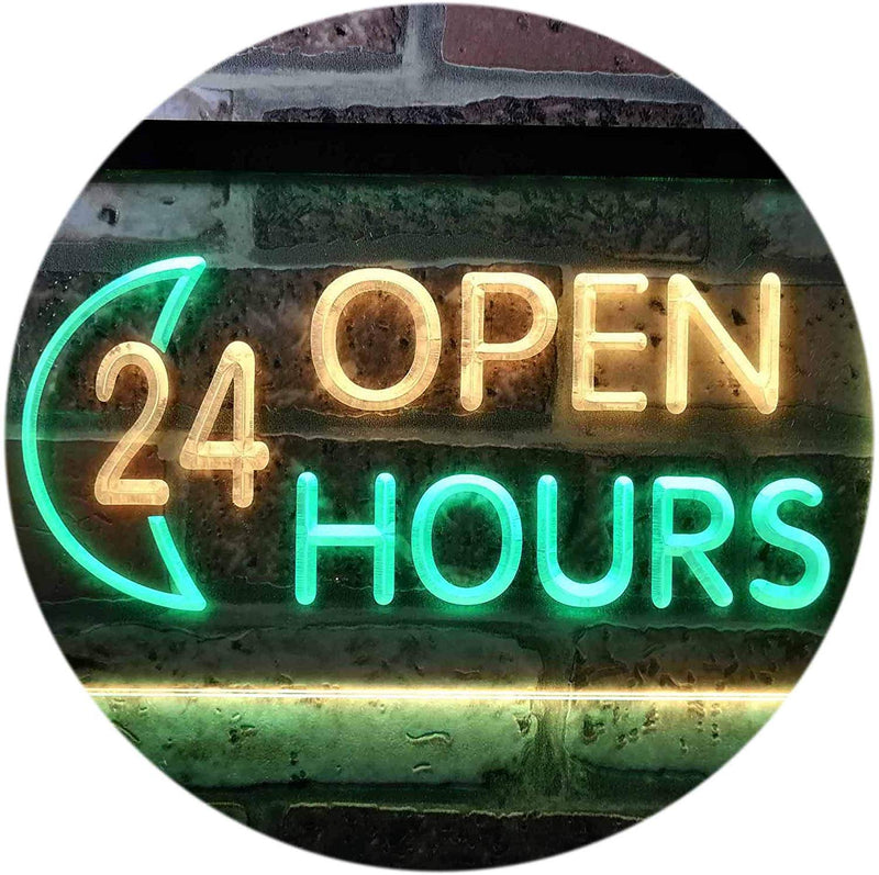 Open 24 Hours LED Light Sign - LED Gift Works