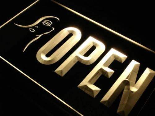Beauty Salon Makeup Open LED Light Sign - LED Gift Works