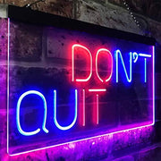 Don't Quit Do It Positive Quote Wall Decor LED Light Sign - LED Gift Works