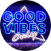 Good Vibes Only Triangle LED Light Sign - Way Up Gifts