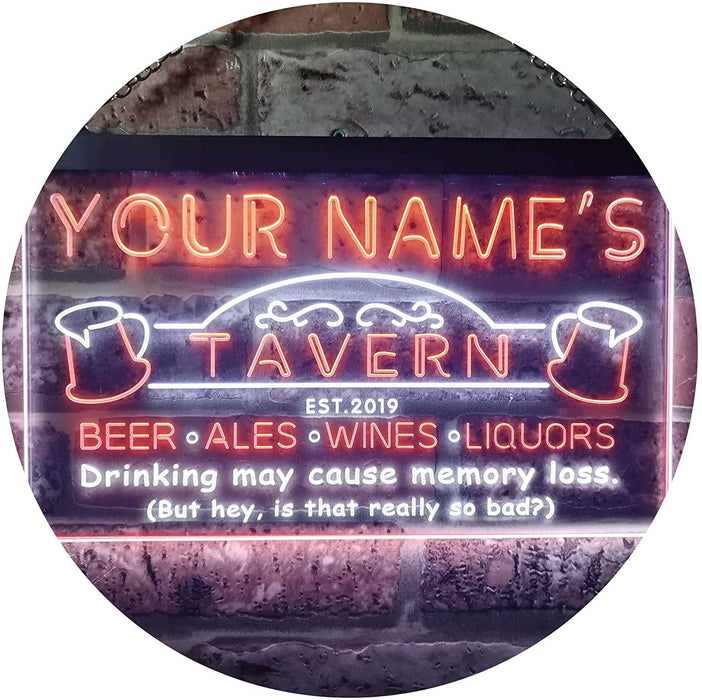Personalized Tavern Bar LED Light Sign - Way Up Gifts