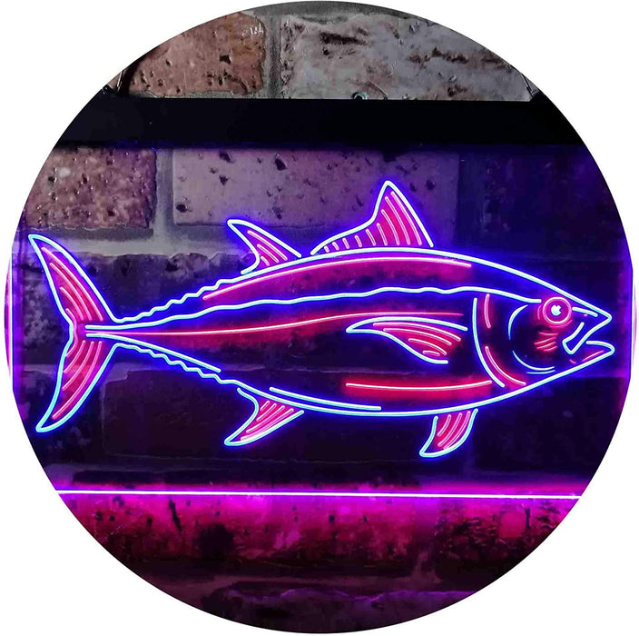 Tuna Fish Bait Store Fishing Beach Decor LED Light Sign - Way Up Gifts