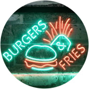 Hamburgers Burgers Fries LED Light Sign - LED Gift Works