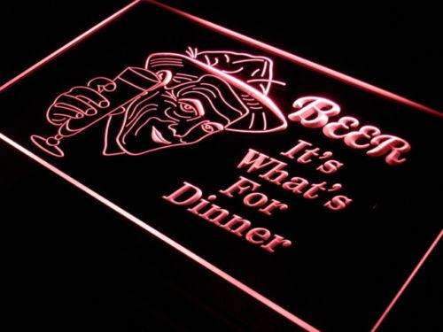 Beer It's Whats for Dinner LED Light Sign - Way Up Gifts
