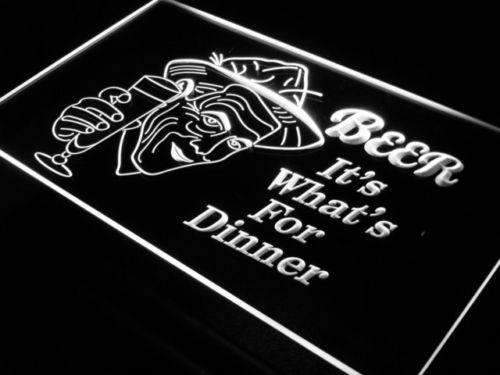 Beer It's Whats for Dinner LED Light Sign - Way Up Gifts