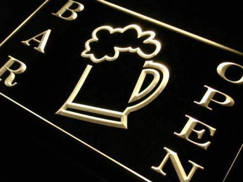 Beer Mug Bar Open LED Light Sign - Way Up Gifts