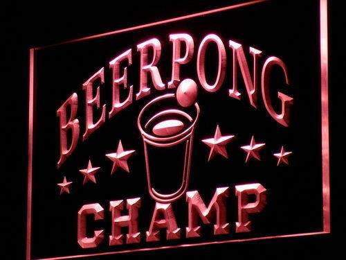 Beer Pong Champ LED Light Sign - LED Gift Works