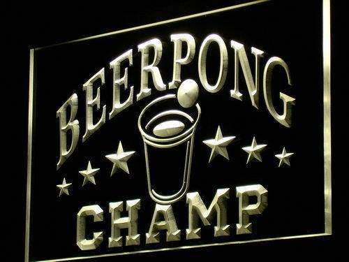 Beer Pong Champ LED Light Sign - LED Gift Works