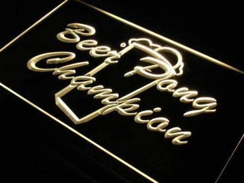 Beer Pong Champion LED Light Sign - LED Gift Works