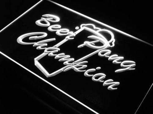 Beer Pong Champion LED Light Sign - LED Gift Works