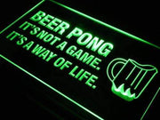 Beer Pong It's Not a Game LED Light Sign - LED Gift Works