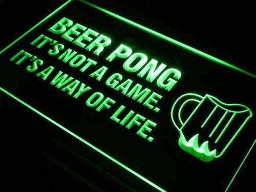 Beer Pong It's Not a Game LED Light Sign - Way Up Gifts