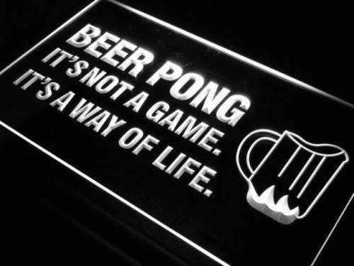 Beer Pong It's Not a Game LED Light Sign - Way Up Gifts