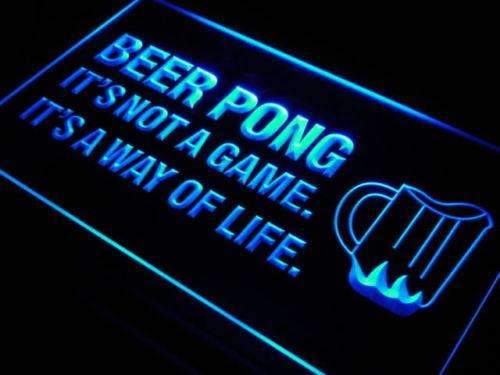 Beer Pong It's Not a Game LED Light Sign - Way Up Gifts
