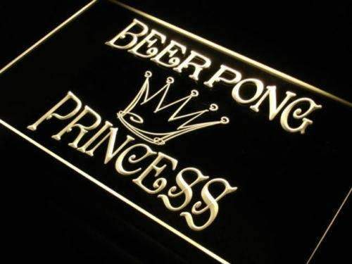 Beer Pong Princess LED Light Sign - LED Gift Works