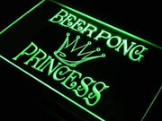 Beer Pong Princess LED Light Sign - LED Gift Works